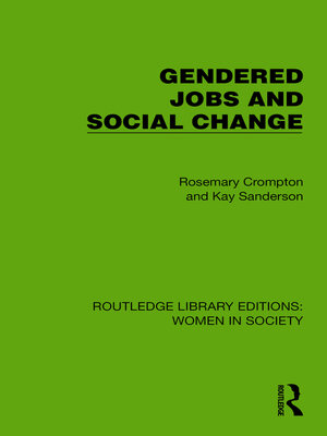 cover image of Gendered Jobs and Social Change
